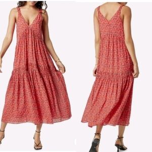 Joie Bondi Tiered Maxi Dress Women's Size Small Sundress Tea Rose Limited‎
